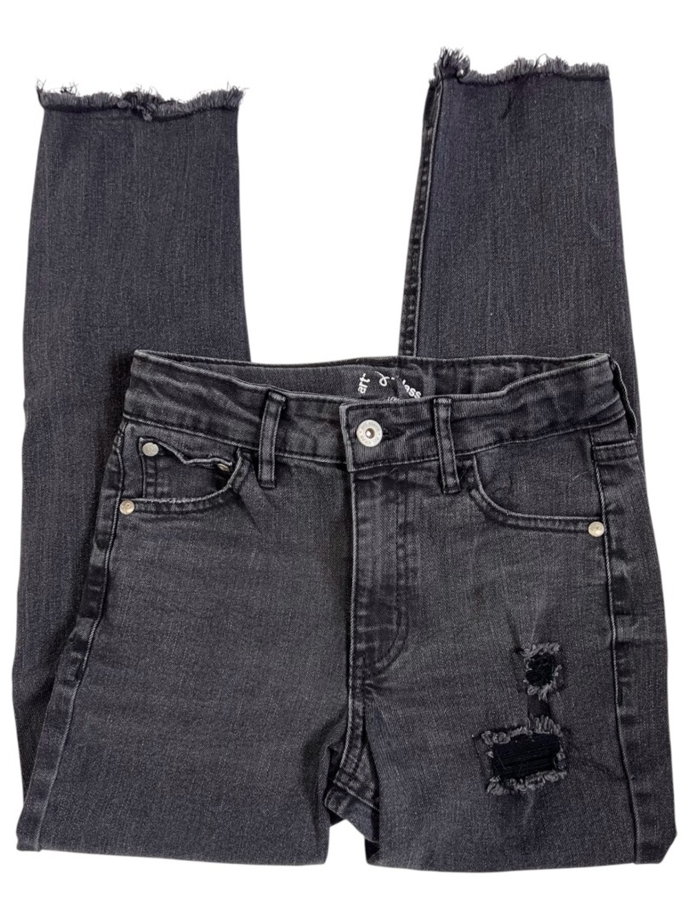 art class  Black Distressed Skinny Jeans Girls Size 10 Adjustable Waist